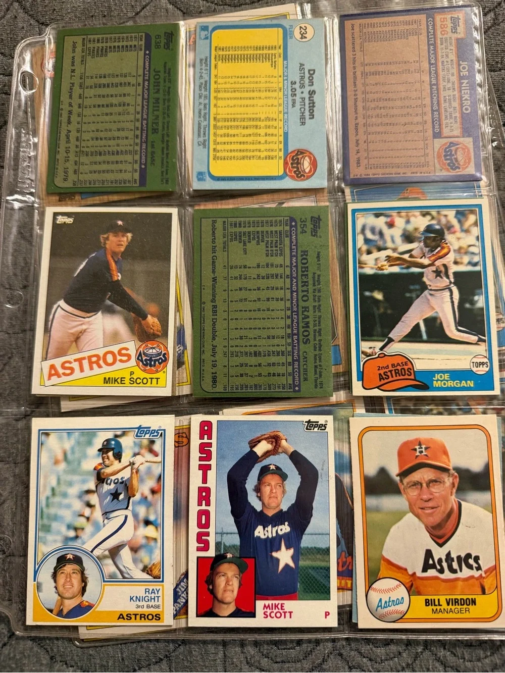 Topps Astros and expos Baseball Card Lot - Orange, Blue, White